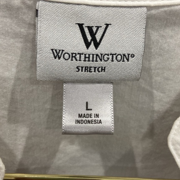 Worthington Women’s Sleeveless Ruffle Front Blouse - Picture 4 of 7